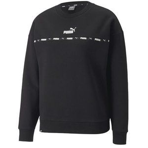 NWT Puma Womens Midweight French Terry Sweatshirt Black Size 2XL $60 AA26